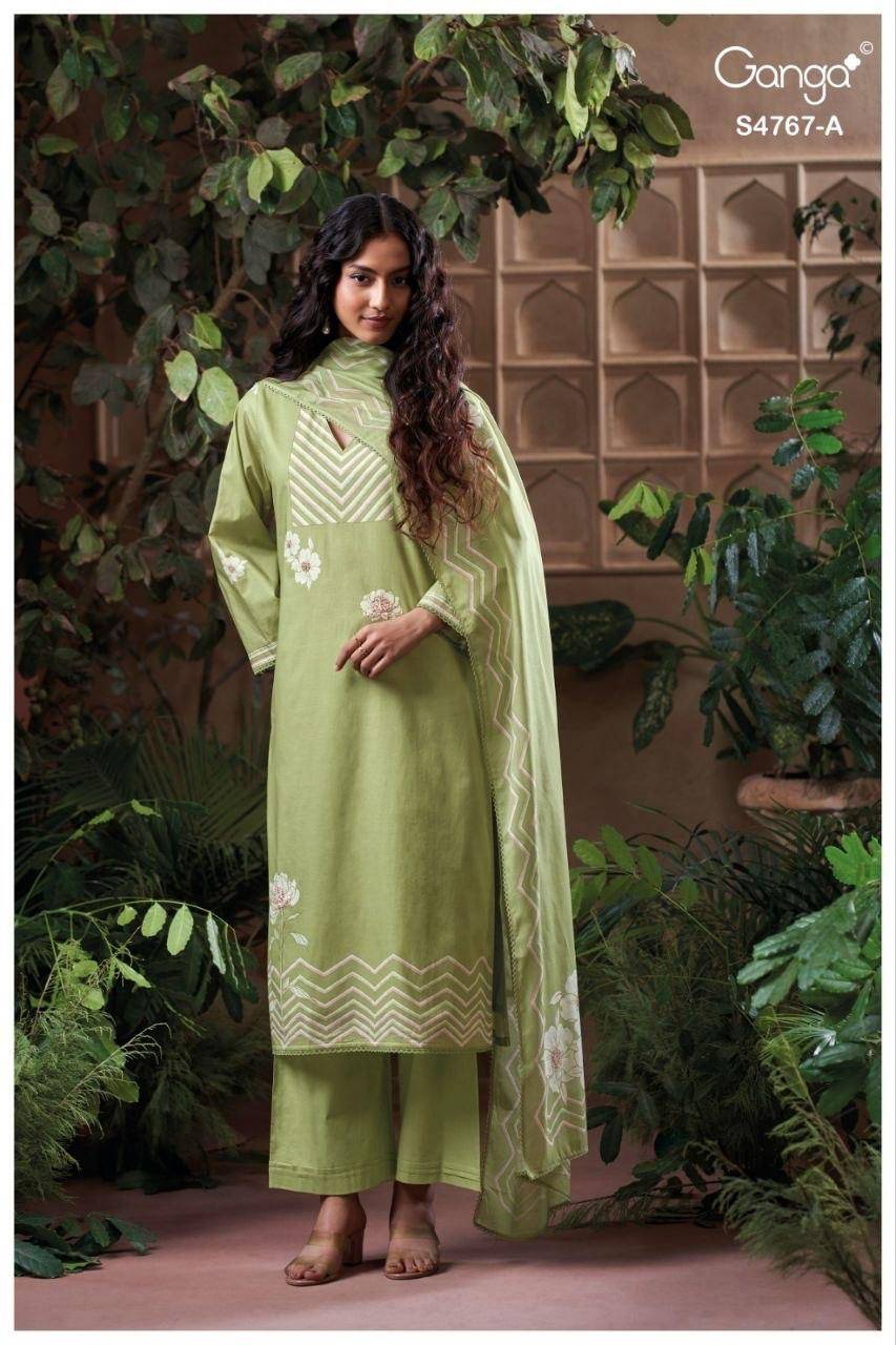 DIRELIA 4767 By Ganga Fashion 4767A To 4767D Series Beautiful Festive Suits Colorful Stylish Fancy Casual Wear Premium cottonDresses At Wholesale Price